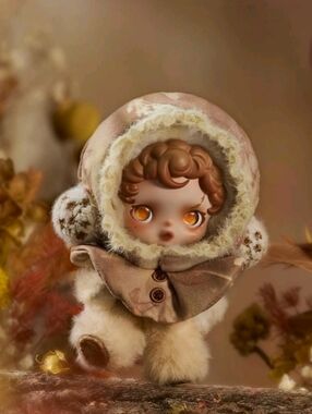 Skullpanda L'impressionnisme - Amber plush pendant